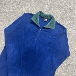 VTG Patagonia Capilene Sweatshirt Men's Medium Quarter Zip Fleece Outdoor Blue
